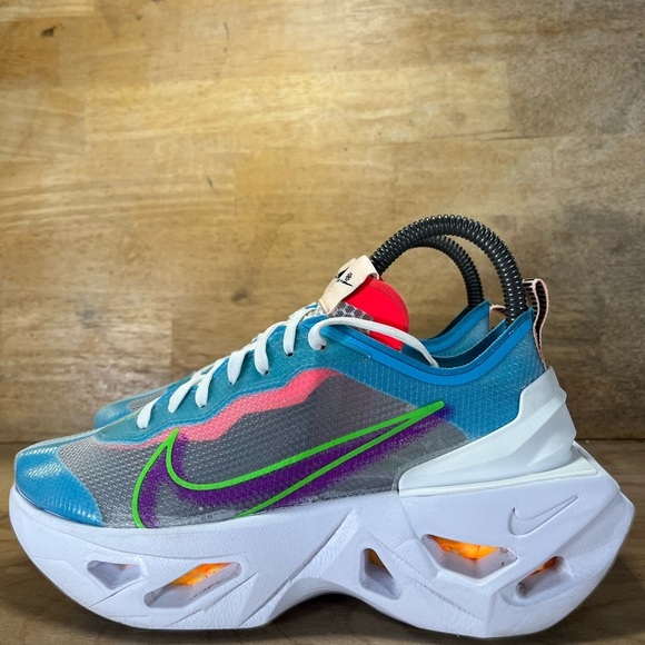Nike ZoomX Vista Grind Womens Size 6 Shoes Sneakers Green Strike Vivid Purple - Picture 4 of 12